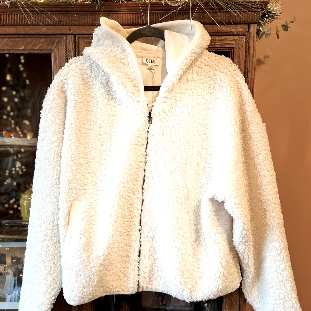 BiBi hooded zip up sweatshirt size M